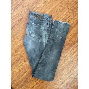 Diesel Livier Grey Wash Distressed Jeans